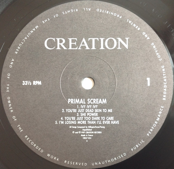 Primal Scream - Primal Scream | Creation Records (CRELP 054) - 3