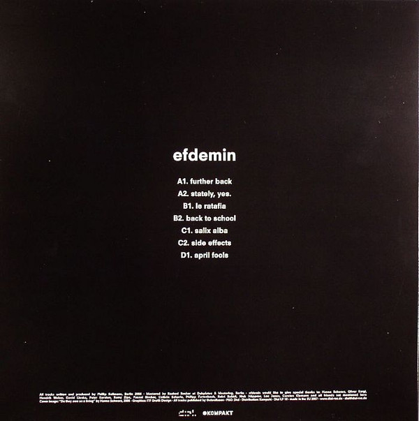 Efdemin - Efdemin | Dial (dialLP 10) - 2