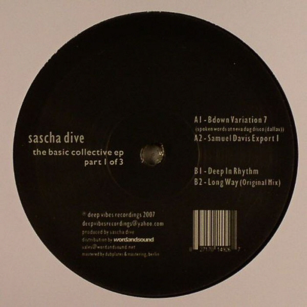 Sascha Dive - The Basic Collective EP (Part 1 Of 3) | Deep Vibes Recordings (DVR 001) - main