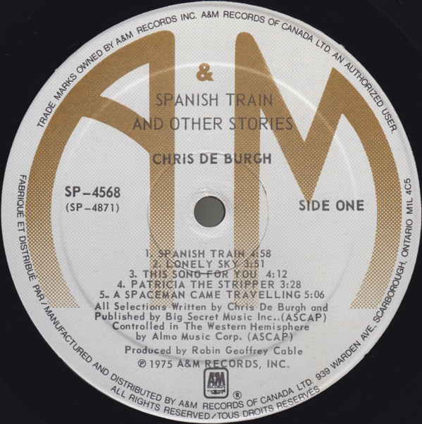 Chris de Burgh - Spanish Train And Other Stories | A&M Records (SP-4568) - 3 Chris de Burgh - Spanish Train And Other Stories | A&M Records (SP-4568) - 3
