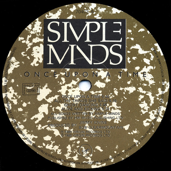 Simple Minds - Once Upon A Time | Virgin (70403) - 3 Simple Minds - Once Upon A Time | Virgin (70403) - 3