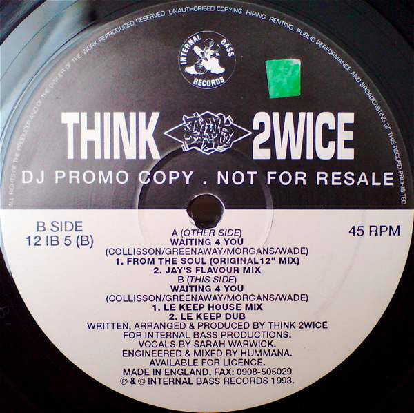 Think 2wice - Waiting For You | Internal Bass (12 IB 5) - 2 Think 2wice - Waiting For You | Internal Bass (12 IB 5) - 2