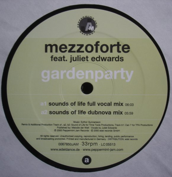 Mezzoforte - Gardenparty | Peppermint Jam (0067850JAM) - main Mezzoforte - Gardenparty | Peppermint Jam (0067850JAM) - main