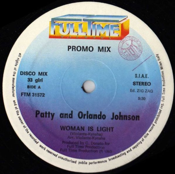 Patty and Orlando Johnson / Gary Numan - Woman Is Light / My Dying Machine | Full Time Records (FTM 31572) - main Patty and Orlando Johnson / Gary Numan - Woman Is Light / My Dying Machine | Full Time Records (FTM 31572) - main