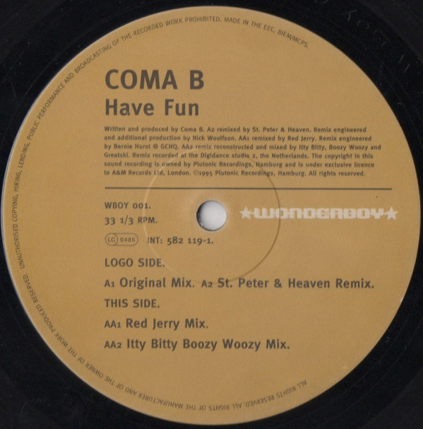 Coma B - Have Fun | Wonderboy (WBOY 001) - 3