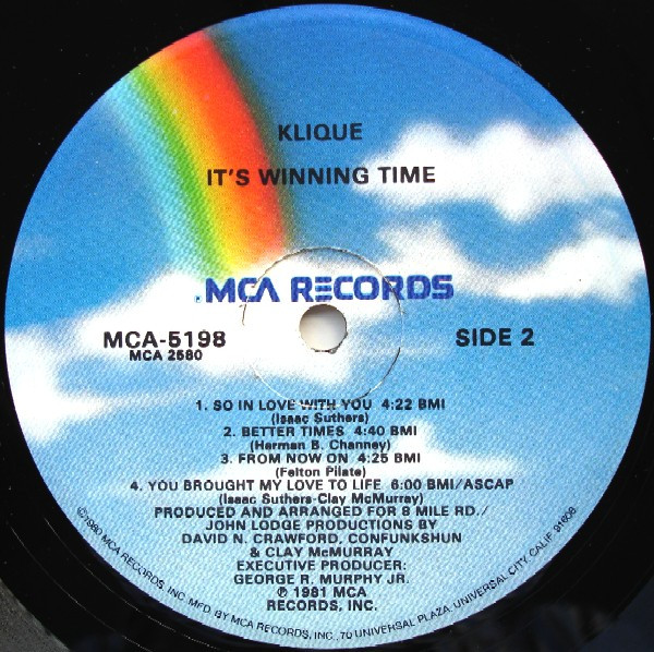 Klique - It's Winning Time | MCA Records (MCA-5198) - 4 Klique - It's Winning Time | MCA Records (MCA-5198) - 4