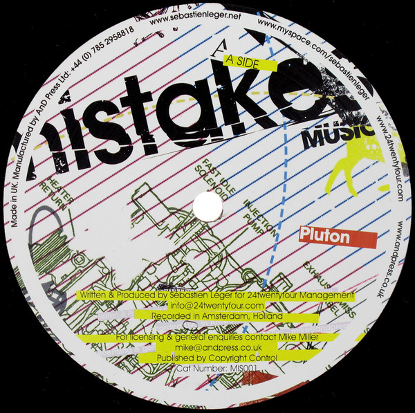 Sébastien Léger - Pluton / Saturn | Mistakes Music (MIS001) - 2