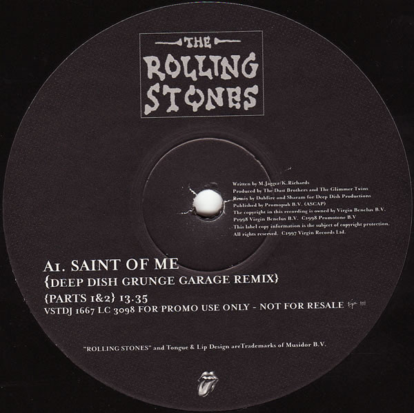 The Rolling Stones - Saint Of Me | Virgin (VSTDJ 1667) - main