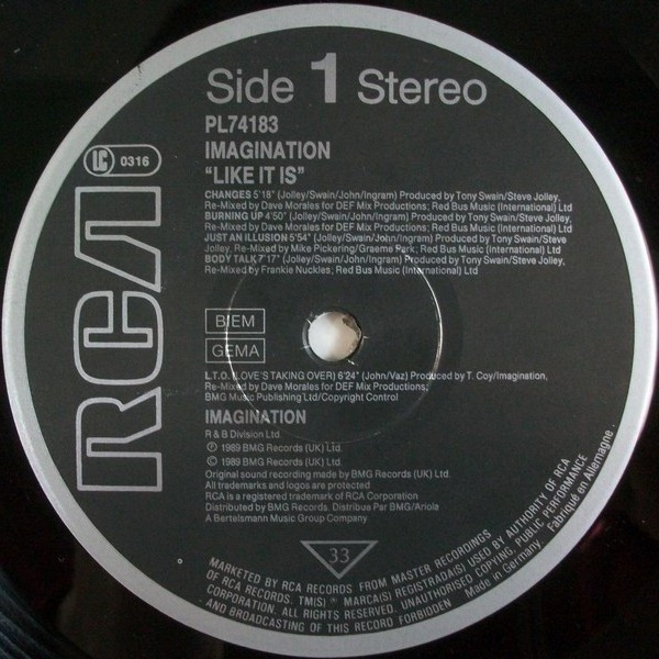 Imagination - Like It Is – Revised & Remixed Classics | RCA (PL74183) - 3 Imagination - Like It Is – Revised & Remixed Classics | RCA (PL74183) - 3