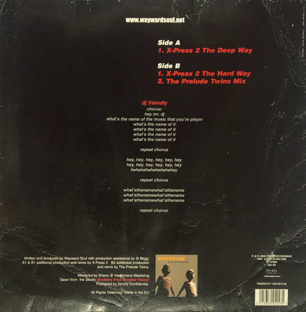 Wayward Soul - DJ Friendly | [PIAS] Recordings (PIASX015T) - 2