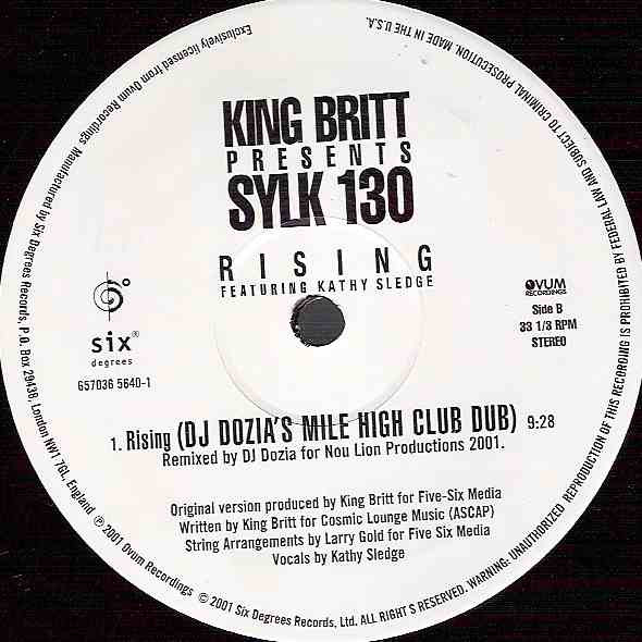 King Britt Presents Sylk 130 Featuring Kathy Sledge - Rising | Six Degrees Records (657036 5640-1) - 3 King Britt Presents Sylk 130 Featuring Kathy Sledge - Rising | Six Degrees Records (657036 5640-1) - 3