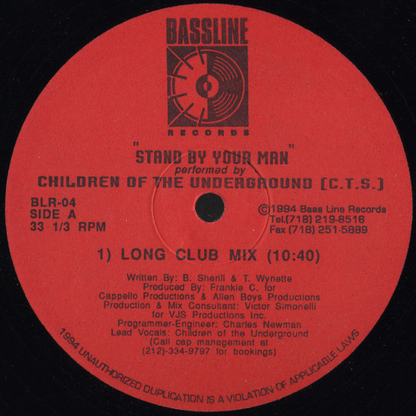 Children Of The Underground - Stand By Your Man | Bassline Records (BLR-04)