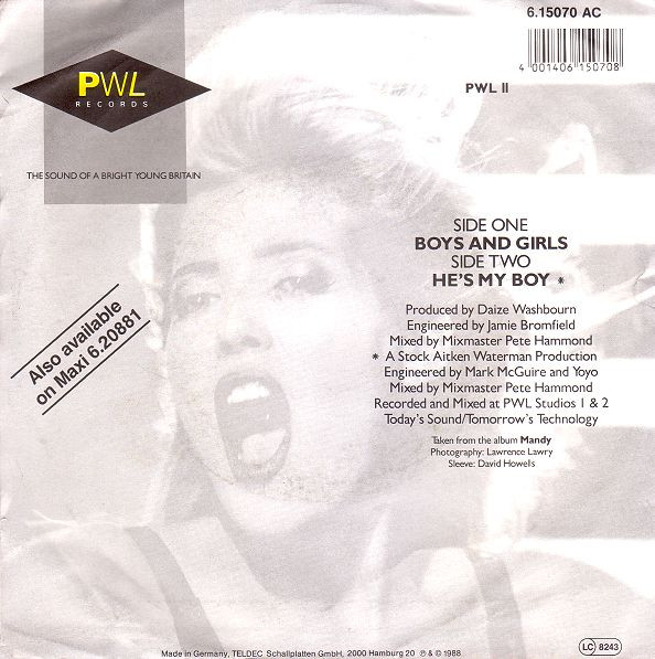 Mandy Smith - Boys And Girls | PWL Empire (6.15070) - 2