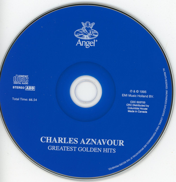 Charles Aznavour - Greatest Golden Hits | Angel Records (CDC 533703) - 3