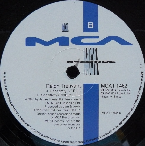 Ralph Tresvant - Sensitivity | MCA Records (MCAT 1462) - 4 Ralph Tresvant - Sensitivity | MCA Records (MCAT 1462) - 4