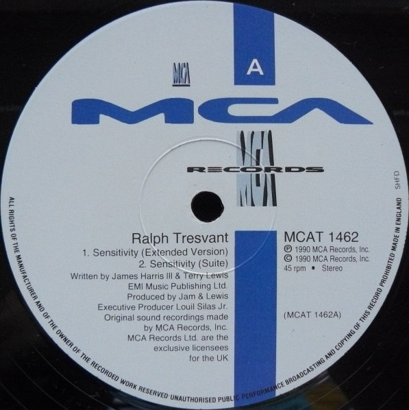 Ralph Tresvant - Sensitivity | MCA Records (MCAT 1462) - 3 Ralph Tresvant - Sensitivity | MCA Records (MCAT 1462) - 3