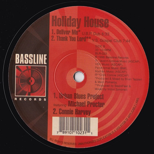 Connie Harvey  &  Tracy Brathwaite  &  Urban Blues Project - Holiday House EP | Bassline Records (BLR-023) - 2