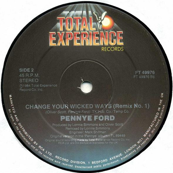 Pennye Ford - Dangerous / Change Your Wicked Ways | Total Experience Records (FT 49976) - 4 Pennye Ford - Dangerous / Change Your Wicked Ways | Total Experience Records (FT 49976) - 4