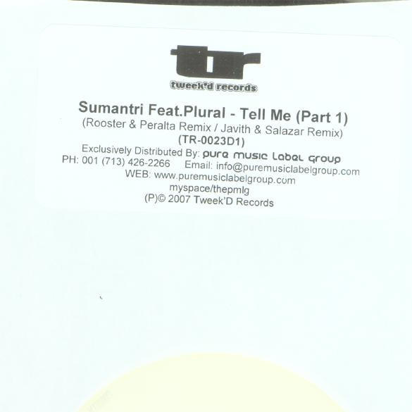 Sumantri Feat. Plural - Tell Me (Part 1) | Tweek'd Records (TR-0023D1)