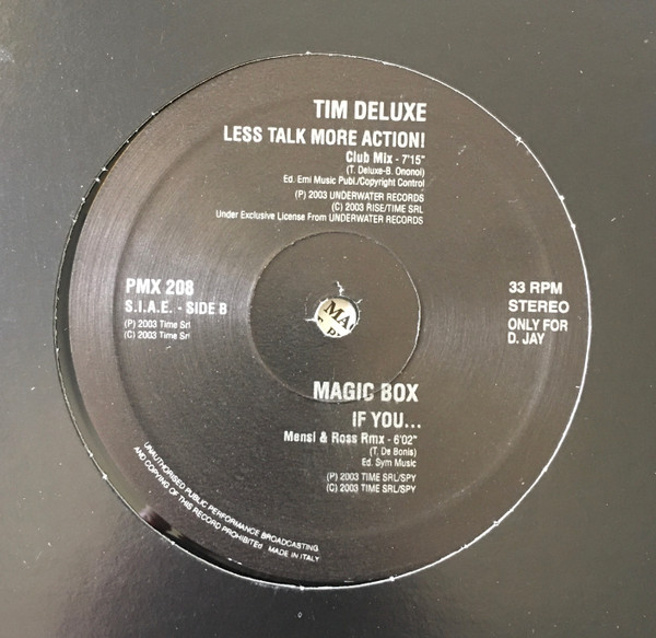 Various - Only For D. Jay | Time S.p.A. (PMX 208) - 2