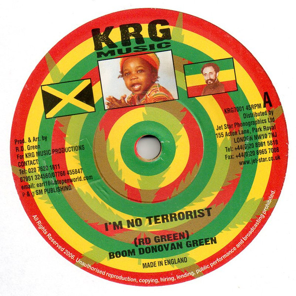 Boom Donovan Green - I'm No Terrorist | KRG MUSIC (KRG7001) - main
