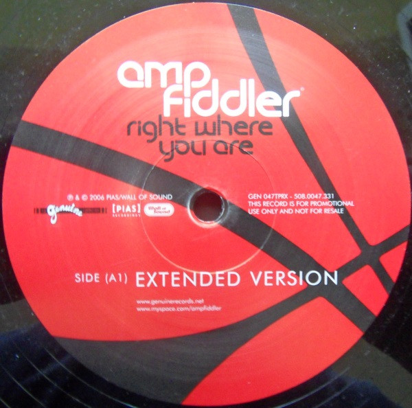 Amp Fiddler - Right Where You Are | Genuine (GEN 047TPRX)