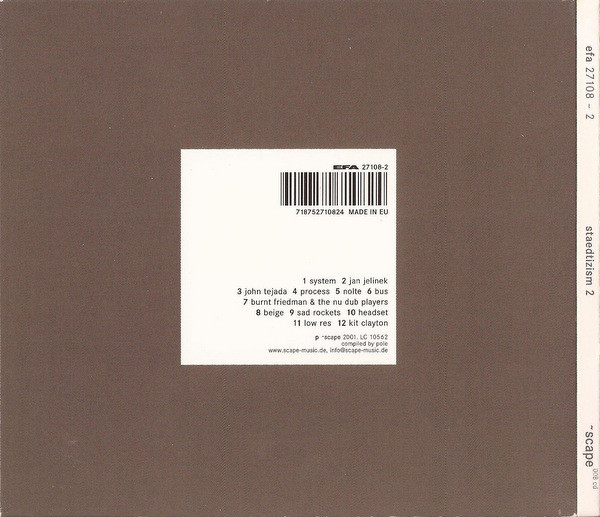 Various - Staedtizism 2 | ~scape (~scape 008 cd) - 2 Various - Staedtizism 2 | ~scape (~scape 008 cd) - 2