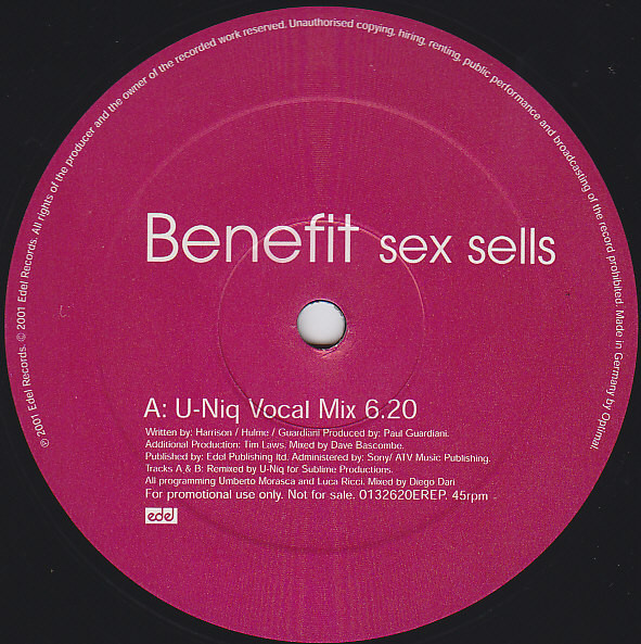 Benefit - Sex Sells | Edel Records (0132620EREP) - 2