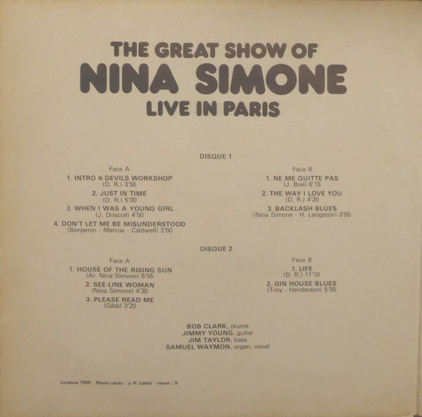 Nina Simone - The Great Show Of Nina Simone Live In Paris | Disques Festival (Album 167) - 2 Nina Simone - The Great Show Of Nina Simone Live In Paris | Disques Festival (Album 167) - 2