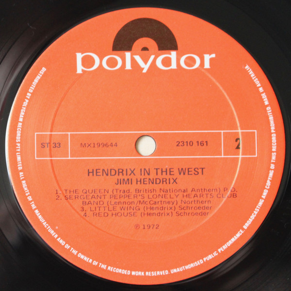 Jimi Hendrix - Hendrix In The West | Polydor (2310 161) - 6 Jimi Hendrix - Hendrix In The West | Polydor (2310 161) - 6