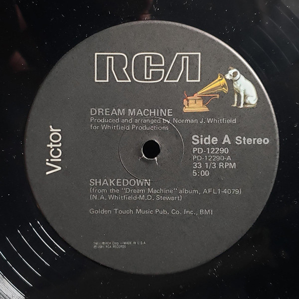 Dream Machine - Shakedown / All My Love | RCA Victor (PD-12290)