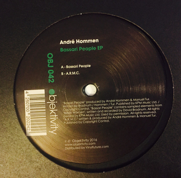 André Hommen - Bassari People EP | Objektivity (OBJ 042) - 2