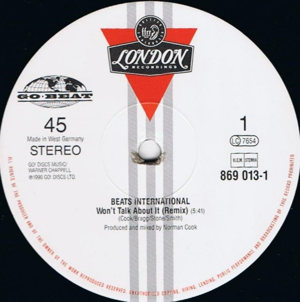 Beats International - Won't Talk About It | London Records (869 013-1) - 3 Beats International - Won't Talk About It | London Records (869 013-1) - 3