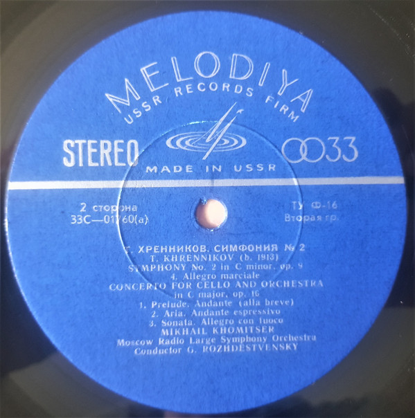 Symphony No 2 In C Minor, Op. 9 - Concerto For Cello And Orchestra In C Major, Op. 16