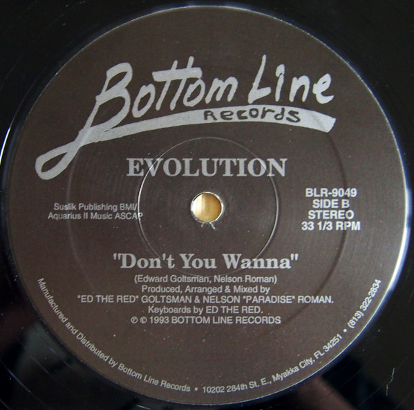 Evolution - State Of Mind / Don't You Wanna | Bottom Line Records (BLR-9049) - 2