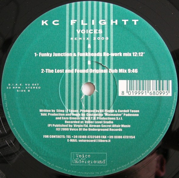 KC Flightt - Voices (Remix 2000) | V.O.T.U. Records (Voice Of The Underground Records) (VU 047) - 4 KC Flightt - Voices (Remix 2000) | V.O.T.U. Records (Voice Of The Underground Records) (VU 047) - 4