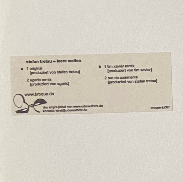 Stefan Tretau - Leere Welten | Broque (Broque LP 07) - 2 Stefan Tretau - Leere Welten | Broque (Broque LP 07) - 2