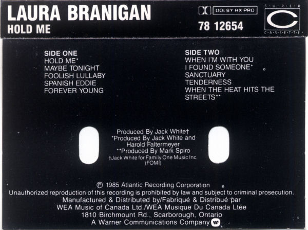 Laura Branigan - Hold Me | Atlantic (78 12654) - 2