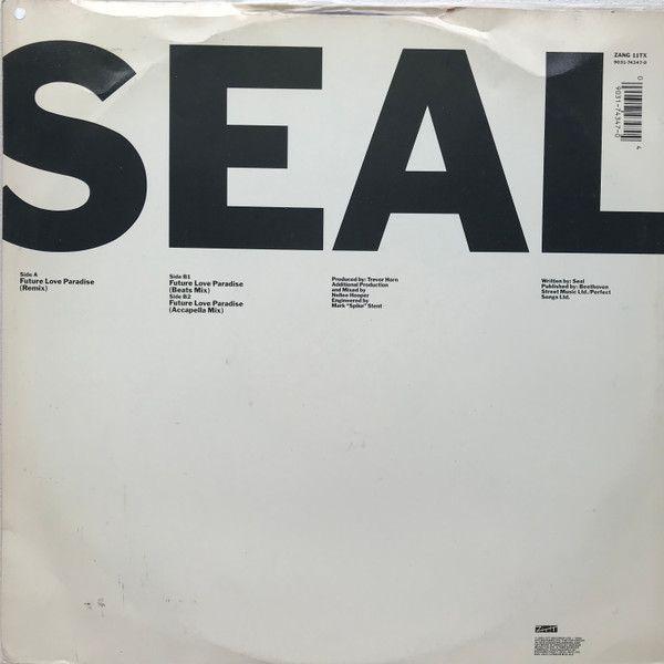 Seal - Future Club EP (The Nellee Hooper Remix) | ZTT (ZANG 11TX) - 2