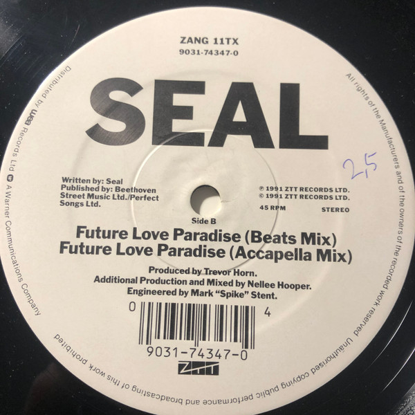 Seal - Future Club EP (The Nellee Hooper Remix) | ZTT (ZANG 11TX) - 4