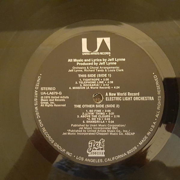 Electric Light Orchestra - A New World Record | United Artists Records (UA-LA679-G) - 6 Electric Light Orchestra - A New World Record | United Artists Records (UA-LA679-G) - 6