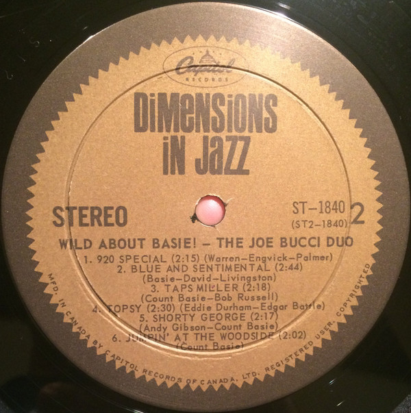 The Joe Bucci Duo - Wild About Basie! | Capitol Records (ST 1840) - 4 The Joe Bucci Duo - Wild About Basie! | Capitol Records (ST 1840) - 4