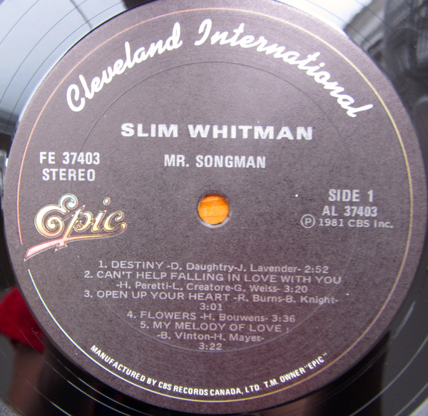 Slim Whitman - Mr. Songman | Epic (FE 37403) - 3 Slim Whitman - Mr. Songman | Epic (FE 37403) - 3