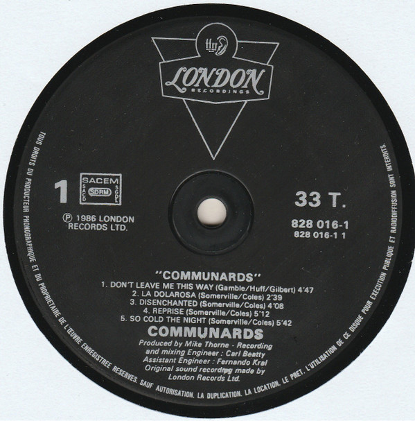 The Communards - Communards | London Records (828 016-1) - 4 The Communards - Communards | London Records (828 016-1) - 4