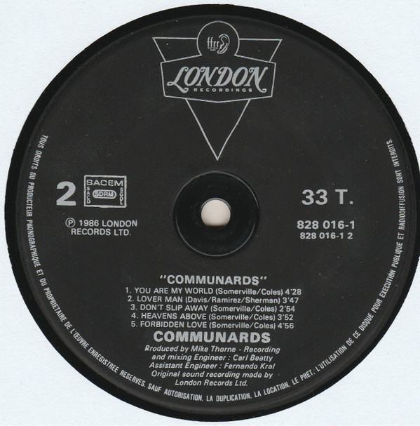 The Communards - Communards | London Records (828 016-1) - 5 The Communards - Communards | London Records (828 016-1) - 5