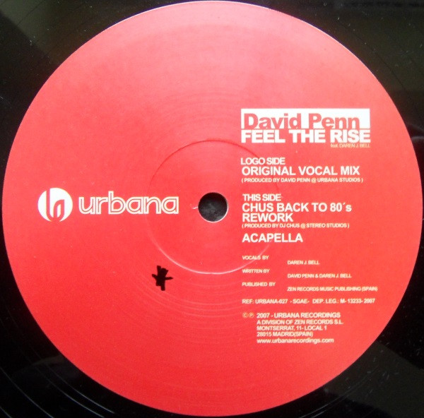 David Penn Feat. Daren James Bell - Feel The Rise | Urbana Recordings (URBANA 027)
