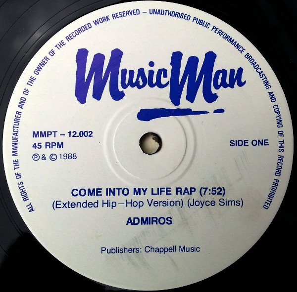 The Admirers - Come Into My Life Rap | Music Man (MM PT 12002) - main