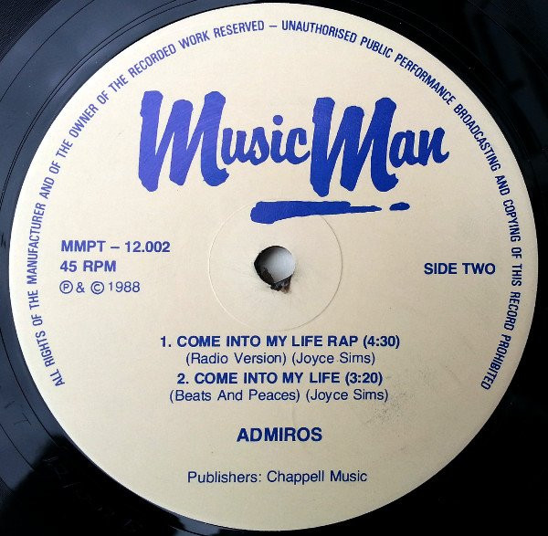 The Admirers - Come Into My Life Rap | Music Man (MM PT 12002) - 2