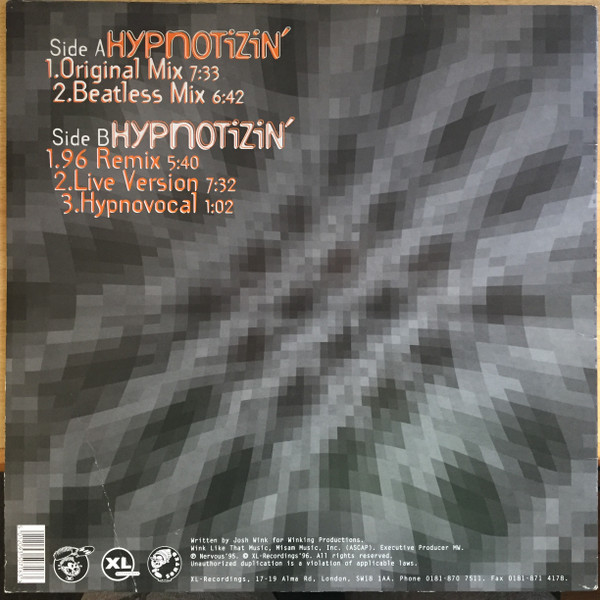 Josh Wink - Hypnotizin' | XL Recordings (XLT 71) - 2