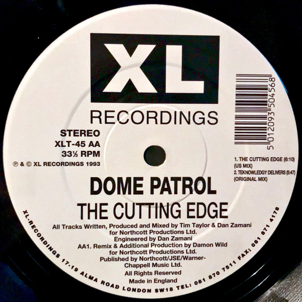 Dome Patrol - The Cutting Edge E.P. | XL Recordings (XLT 45) - 3
